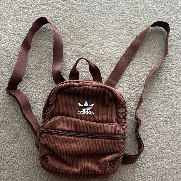 adidas Handbags - Adidas Corduroy Brown Mini Backpack